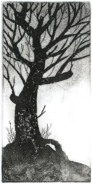 Lift-ground etching - Tree