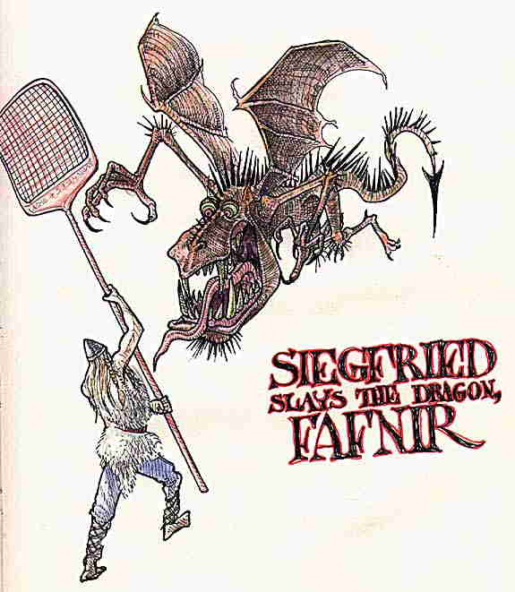 Siegfried Slays the Dragon Fafnir