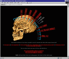 The skull image map page