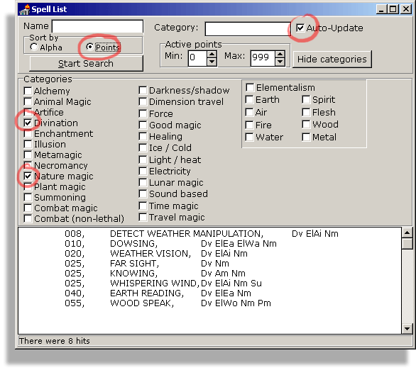 Spellfinder utility window screenshot